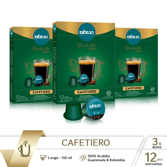 Gambar Kopi kapsul Excelso Unakaffe Cafetiero - Pack Of 3 Folding Box dari Unakaffe System Kota Tangerang Tokopedia