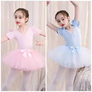 Baju balet Lengan pendek dengan tutu terpisah import/ BALLET DRESS