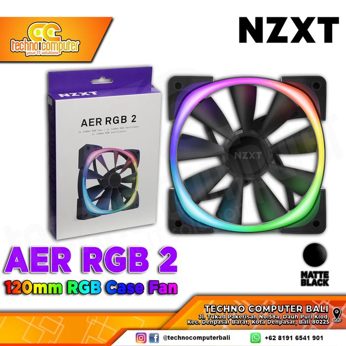 Gambar NZXT AER RGB 2 Single 120mm 140mm - 12cm 14cm Fan Case dari Techno Computer Bali Kota Denpasar Tokopedia