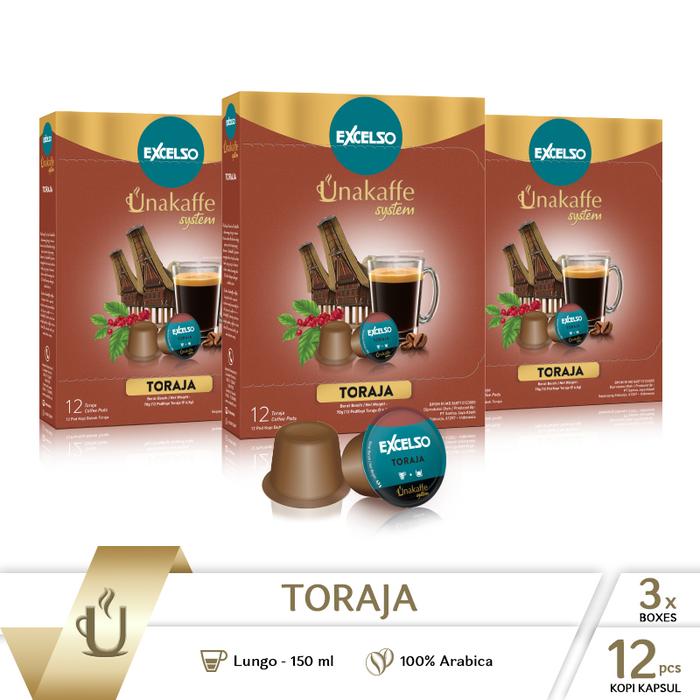 Gambar Kopi kapsul Excelso Unakaffe Toraja - Pack Of 3 Folding Box dari Unakaffe System Kota Tangerang Tokopedia