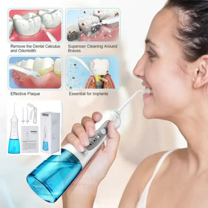 Portable Oral Irrigator Water Flosser Dental Electric Floss FC1591 0