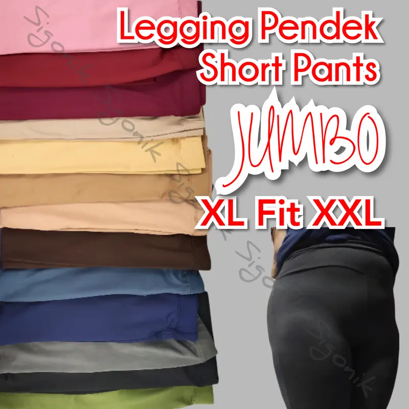 Celana Pendek Short Pants Street Wanita Allsize L fit XL Legging 1
