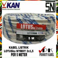 Gambar Kabel LOTUSku NYMHY 2x1,5 2x1.5 (Per 5 meter) dari Priority Kabel Kota Administrasi Jakarta Barat 2 Tokopedia