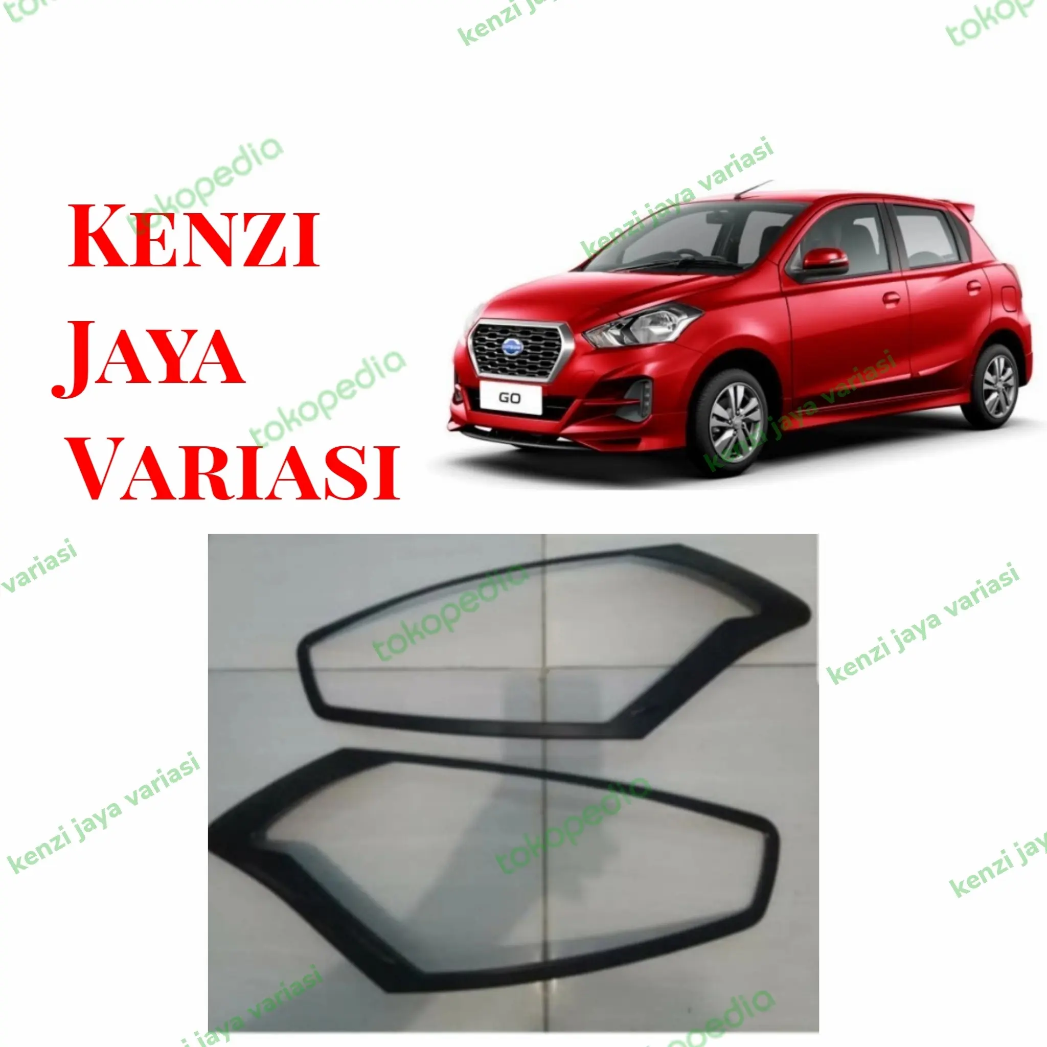 Garnis List Lampu Depan Datsun Go Blacktivo