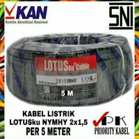 Gambar Kabel LOTUSku NYMHY 2x1,5 2x1.5 (Per 5 meter) dari Priority Kabel Kota Administrasi Jakarta Barat 1 Tokopedia