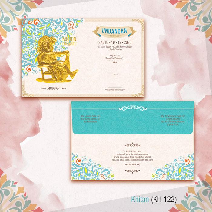 Gambar Blangko Undangan SUNAT / KHITANAN ANAK / SUNANTAN / KHITAN KH 122 dari Toko Bintang Kasih Kota Pasuruan Tokopedia