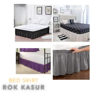 Bed Skirt - penutup kolong ranjang 200x200- elastic bedskirt Rumbai