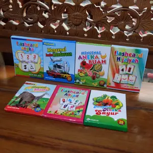 Flashcard Anak Mengenal Aneka Buah Sayur Angka Abjad Hijaiyah Binatang