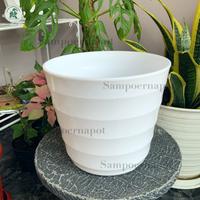 Gambar Pot Bunga Tanaman Plastik Lovenia Mado 27 Putih - LOVENIA PM 8027 dari sampoerna pot Kota Tangerang 4 Tokopedia