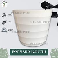 Gambar Pot Bunga Tanaman Plastik Lovenia Mado 32 Putih - LOVENIA PM 8032 dari pilar pot Kota Tangerang 1 Tokopedia