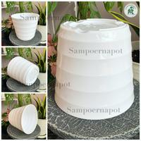Gambar Pot Bunga Tanaman Plastik Lovenia Mado 27 Putih - LOVENIA PM 8027 dari sampoerna pot Kota Tangerang 5 Tokopedia