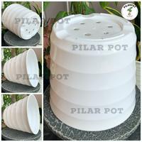 Gambar Pot Bunga Tanaman Plastik Lovenia Mado 32 Putih - LOVENIA PM 8032 dari pilar pot Kota Tangerang 5 Tokopedia