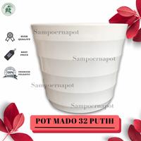 Gambar Pot Bunga Tanaman Plastik Lovenia Mado 32 Putih - LOVENIA PM 8032 dari sampoerna pot Kota Tangerang 1 Tokopedia