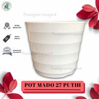 Gambar Pot Bunga Tanaman Plastik Lovenia Mado 27 Putih - LOVENIA PM 8027 dari sampoerna pot Kota Tangerang 1 Tokopedia