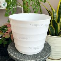 Gambar Pot Bunga Tanaman Plastik Lovenia Mado 32 Putih - LOVENIA PM 8032 dari sampoerna pot Kota Tangerang 4 Tokopedia
