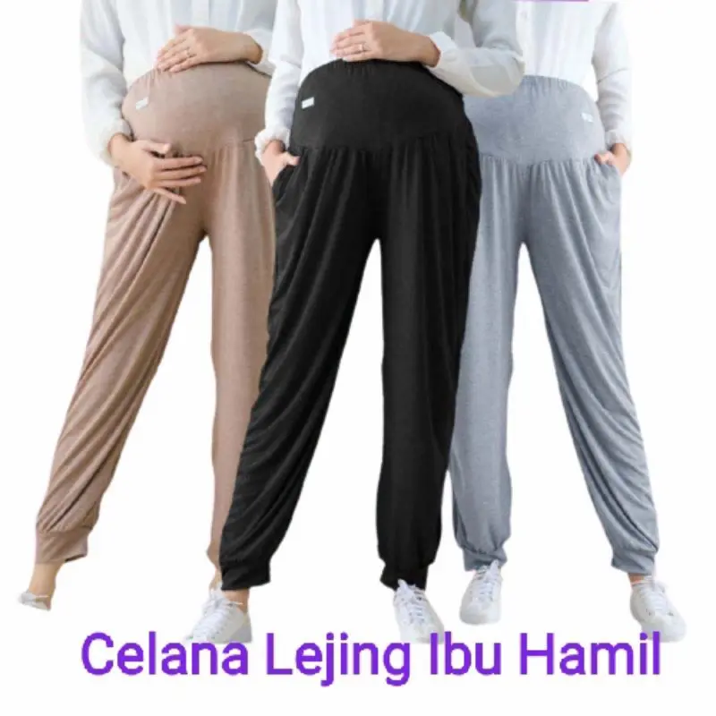 Celana Lejing Panjang Ibu Hamil Legging Hamil Nyaman Halus Elastis
