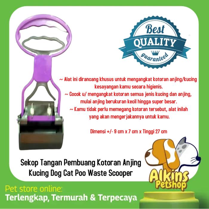 Gambar Alat Serokan Kotoran Poop Anjing Waste Scoop dari ALKINS PET SHOP Kota Bekasi Tokopedia