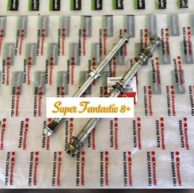 Gambar As roda depan belakang set nut mur lock kawasaki KLX Dtracker 150 ori dari Aurumgaragestore Kab. Karawang Tokopedia