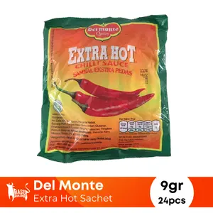 Saus Sambal Del Monte Extra Hot Sachet 24pcs x 9gr
