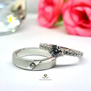 Cincin Kawin Nikah Couple Palladium RF-002