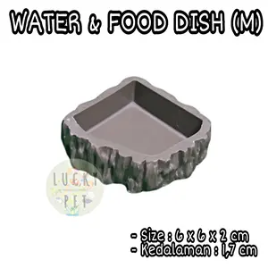 WATER DISH M WATERDISH TEMPAT AIR MINUM MAKANAN GECKO TOKEK REPTIL PET