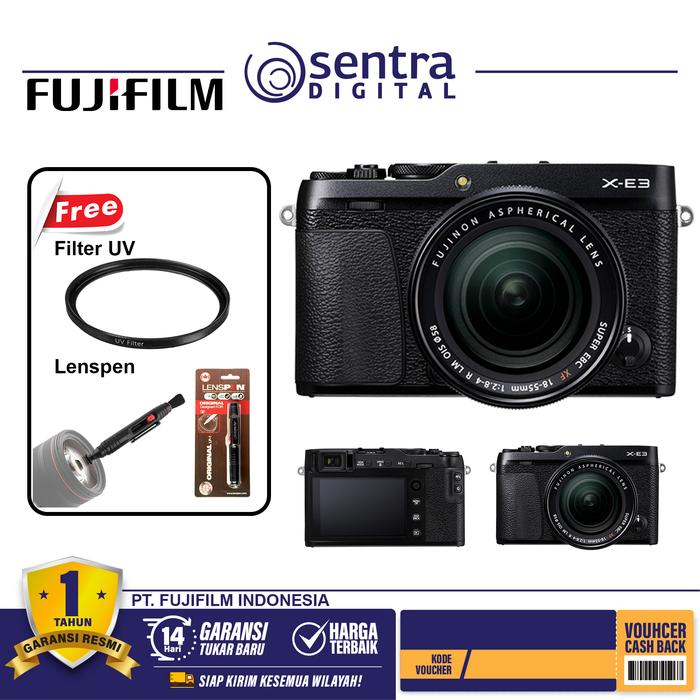 Gambar Fujifilm X-E3 with XF 18-55mm F/2.8-4 R LM OIS Black dari Sentra Digital Kota Surabaya Tokopedia