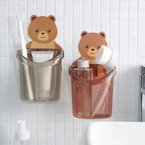 Rak Sikat Gigi Odol Motif Beruang Rak Kamar Mandi Serbaguna