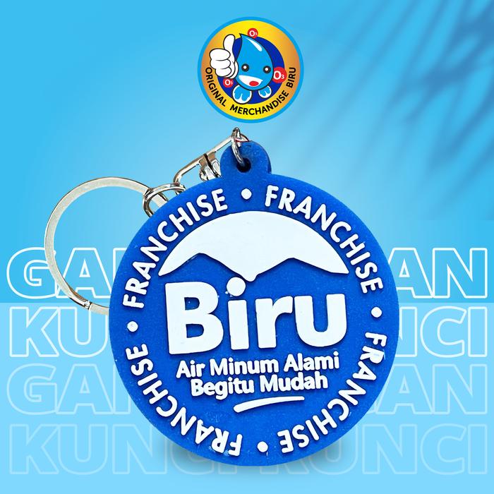 Gambar Gantungan Kunci Franchise Biru - Biru ORI dari Air Minum Biru Kota Surabaya Tokopedia
