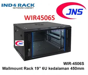 Indorack WIR4506S WIR-4506S Wallmount Rack 19" 6U Depth 450mm Single