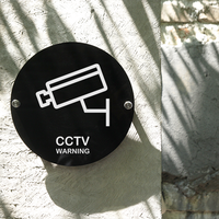 Gambar Sign CCTV Warning Akrilik Stiker + 1 Set Baut Stainless - INPI HOUSE - 20cm dari INPI HOUSE Official Kota Bandung 1 Tokopedia