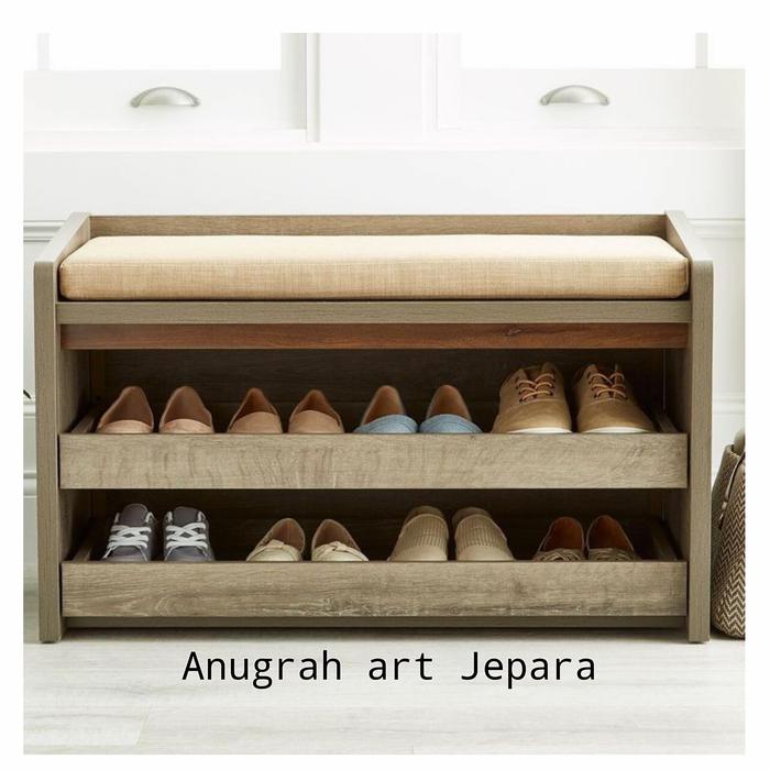 Jual rak sepatu dan stool bench kayu jati - Kab. Jepara - Anugrah Art ...