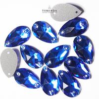 Gambar Torenda Crystal Jahit Tetes Payet T3230 (18x10,5) / PCS - Capri Blue dari Torenda Kota Administrasi Jakarta Pusat 1 Tokopedia