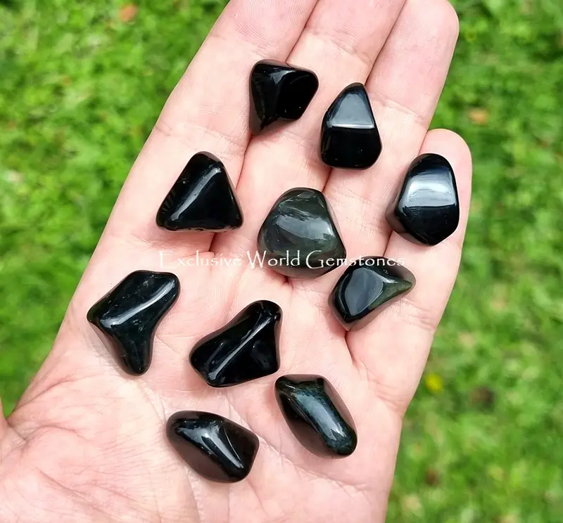 1.33.1RTR - Natural Rainbow Obsidian Tumbled Size M - SET 2 Pcs 3