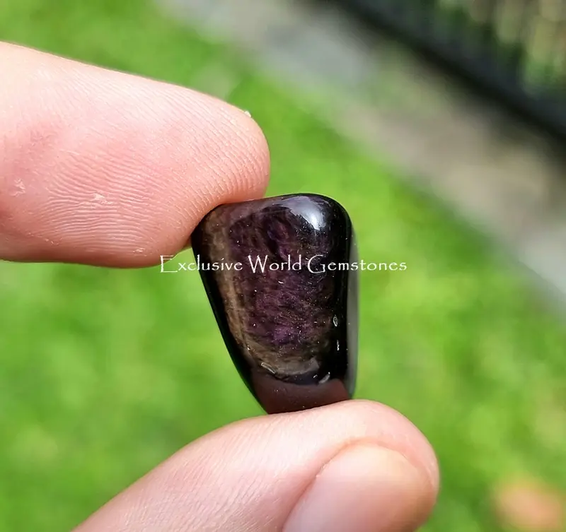 1.33.1RTR - Natural Rainbow Obsidian Tumbled Size M - SET 2 Pcs 1