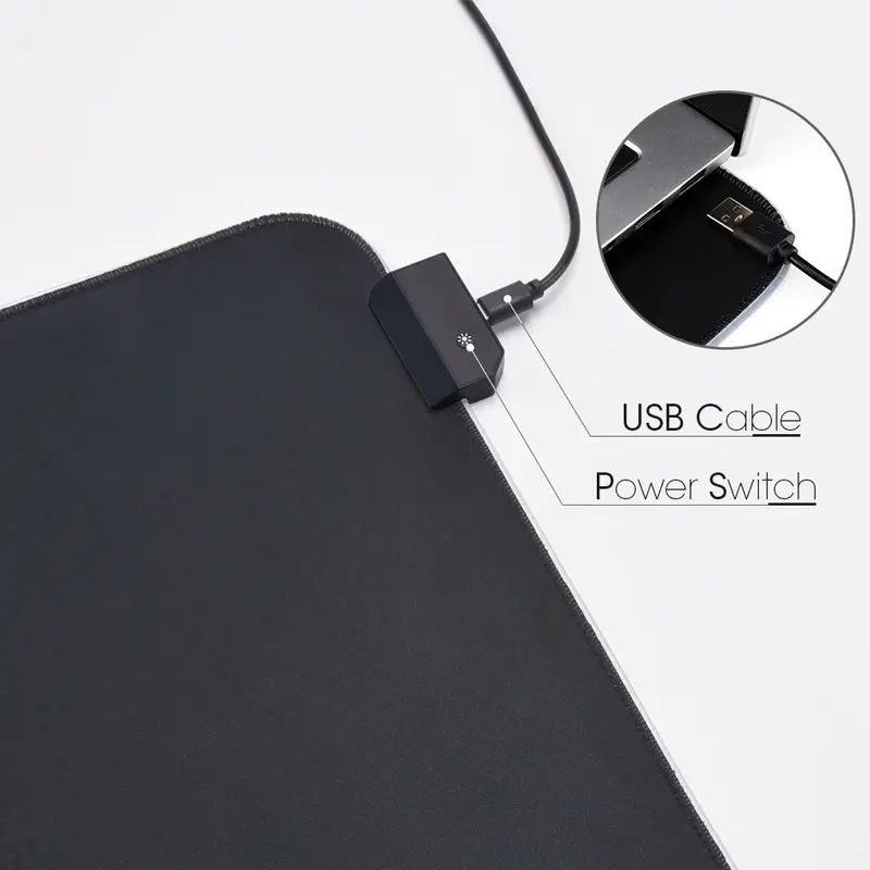 MONTIAN Glowing LED High Precision Gaming Mouse Pad RGB 7