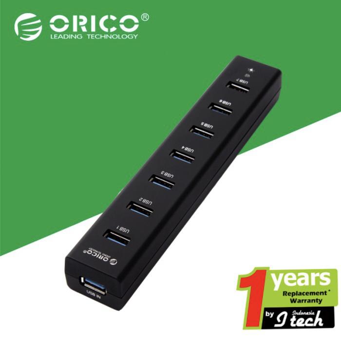 Gambar Orico H7013 U3 AD USB3.0 7 ports with 5V Power Adapter H7013-U3-AD Portable Card dari Click & Go Tokopedia Kota Bandung Tokopedia