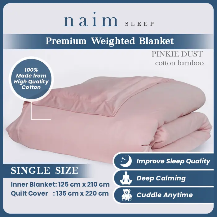 PO Quilt Cover SINGLE naimsleep weighted blanket PREMIUM COTTON BAMBOO