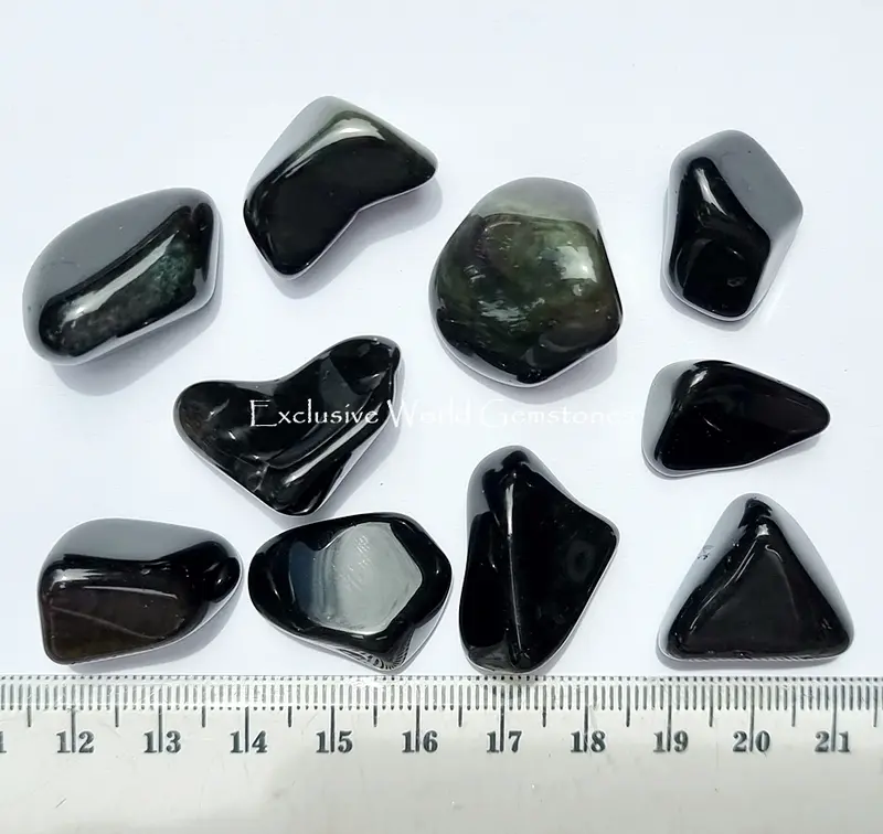 1.33.1RTR - Natural Rainbow Obsidian Tumbled Size M - SET 2 Pcs 4