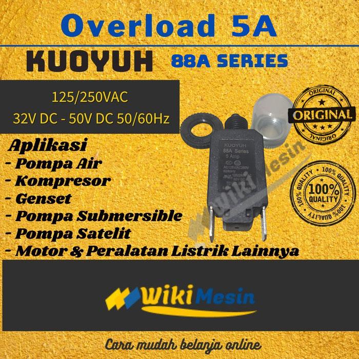 Gambar Overload 5A Kuoyuh 88A Circuit Breaker Thermal Protector Pompa Air dari Overload Wikimesin Kab. Tangerang Tokopedia