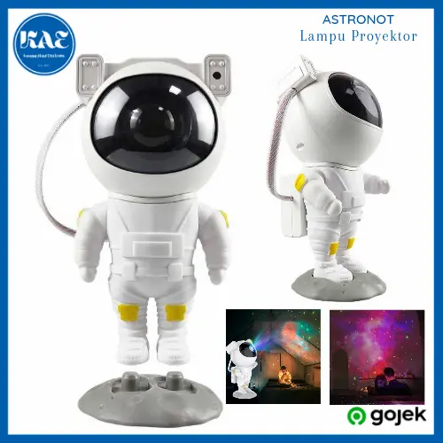 Lampu Tidur Proyektor Cahaya Bintang Yanke Light Karakter Astronot