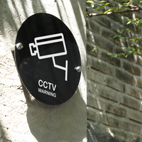 Gambar Sign CCTV Warning Akrilik Stiker + 1 Set Baut Stainless - INPI HOUSE - 20cm dari INPI HOUSE Official Kota Bandung 2 Tokopedia