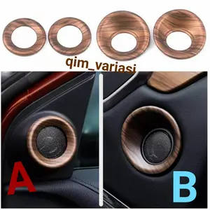 Panel Tweeter Pintu Wood Kayu Carbon Honda CRV Turbo 2017 2018 2019