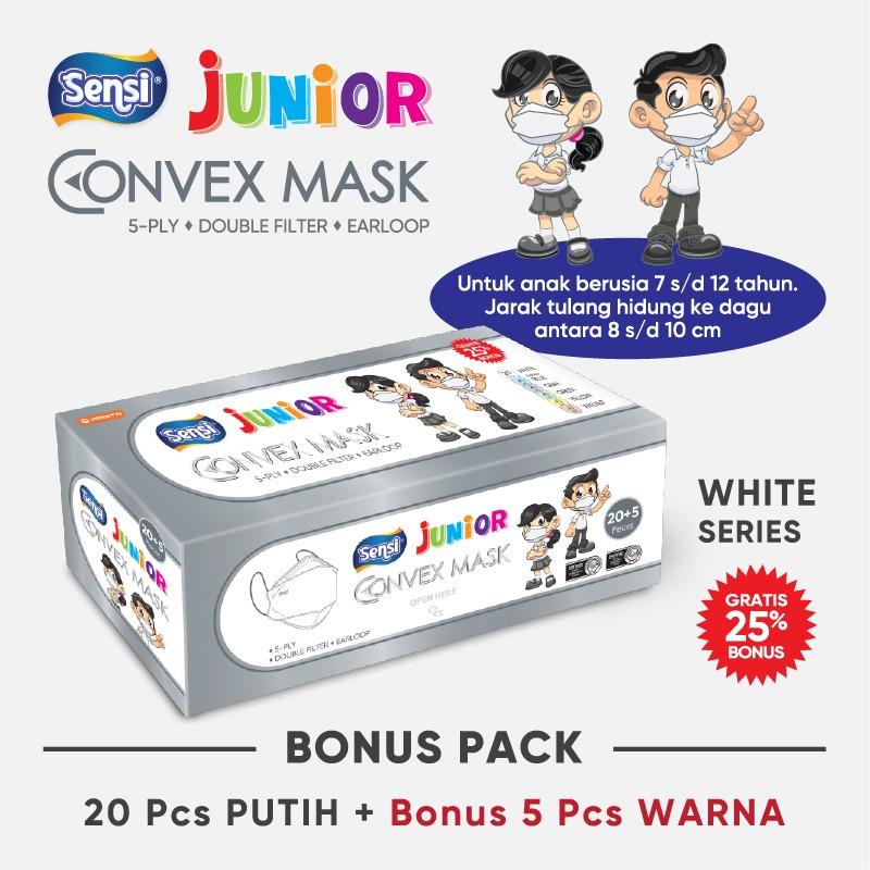 SENSI JUNIOR CONVEX MASK WHITE 20+5 PCS
