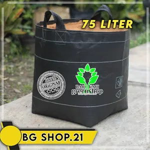 Planter bag 75 liter hitam - pot - media tanam