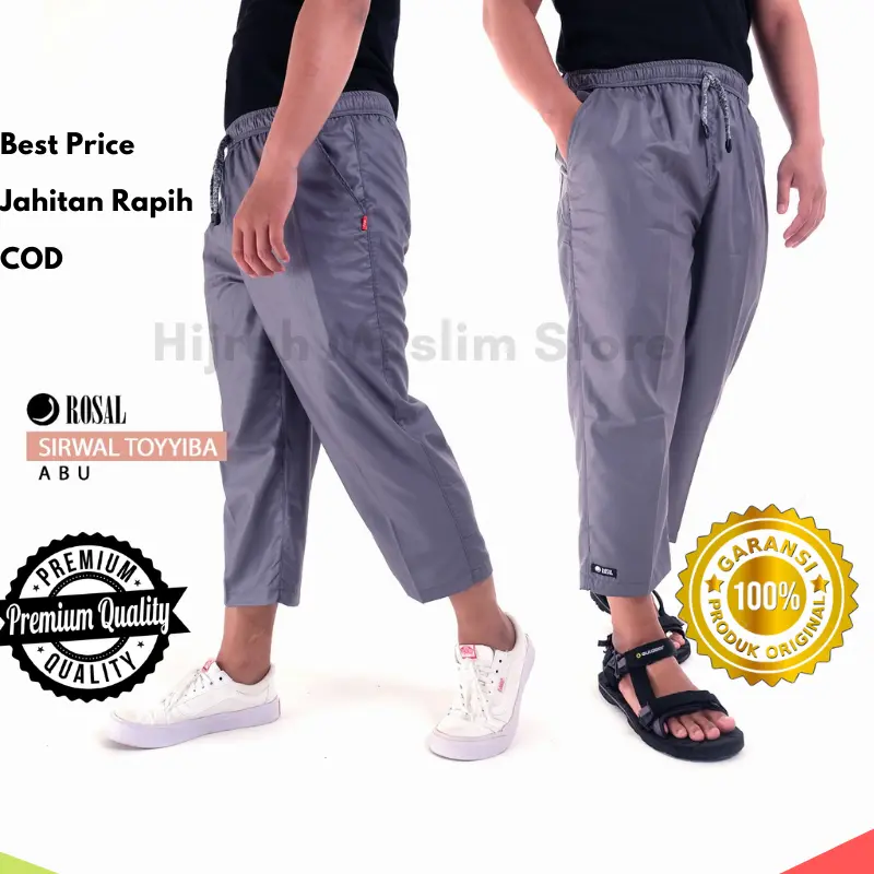 ROSAL Celana Sirwal Santai La Isbal cingkrang celana sunah pria dewasa