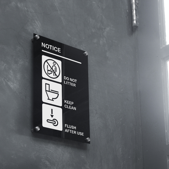 Gambar Sign Notice Toilet Rules Akrilik + Sticker Outdoor Tahan Air - INPI HOUSE dari INPI HOUSE Official Kota Bandung Tokopedia