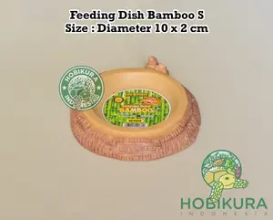 Feeding Dish Bamboo Size S Tempat Makan Reptile Kura Kadal Sulcata