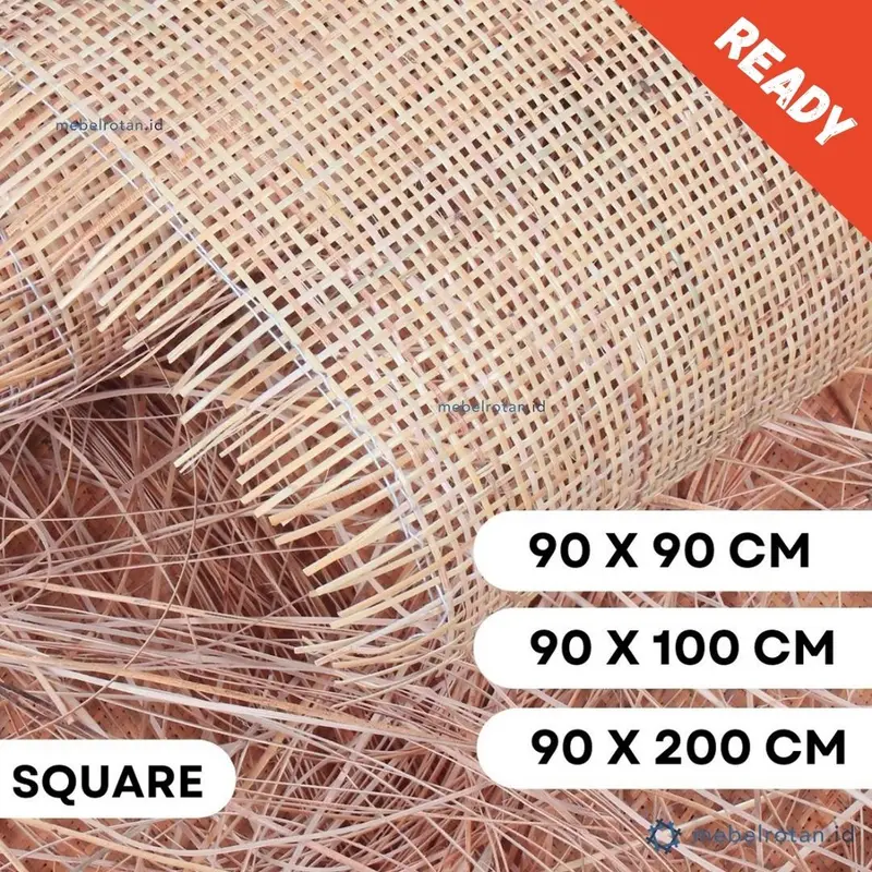 [FREE ONGKIR] Anyaman Rotan Lembaran | Webbing Square 90 cm 0