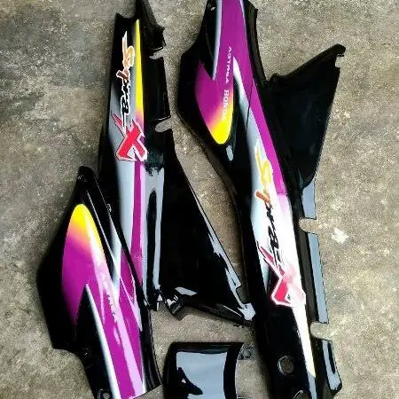 cover body supra x lama plus striping warna ungu