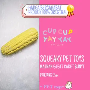 MAINAN ANJING KUCING - SQUEAKY BITE PET TOY - JAGUNG / CORN